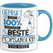 Beste Popsängerin Der Welt Tasse Geschenk für Eine Popsängerin Geprüft Und Sicher Geschenkidee Geburtstag Weihnachten Blau Trendation