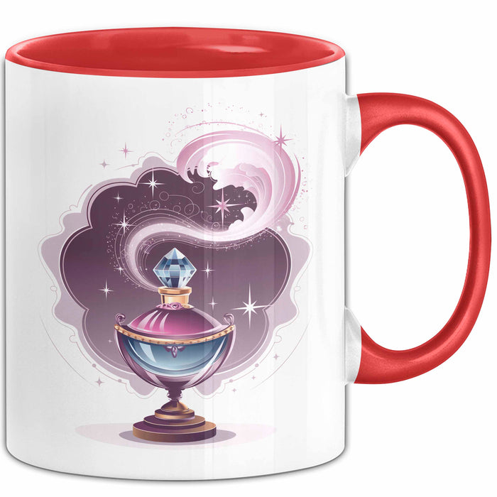 Parfüm Liebhaber Tasse Geschenkidee für Duft Fan Rot Trendation