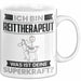 Reittherapeut Tasse Geschenk für Reittherapeut Geburtstag Lustiger Spruch Kaffee-Becher Was Ist Deine Superkraft Weiß Trendation