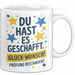 Schüler Abschluss Tasse Geschenk Lustige Geschenkidee Spruch Du Hast Es Geschafft Weiß Trendation