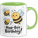 Geburtstagsfeier Bienen Tasse Geschenk Lustige Geschenkidee Spruch Hap Bee Geburtstag Grün Trendation