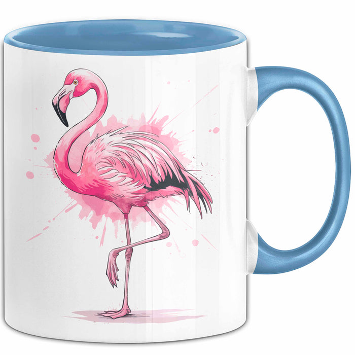 Flamingo Tier Tasse Geschenk Lustige Geschenkidee Spruch Blau Trendation