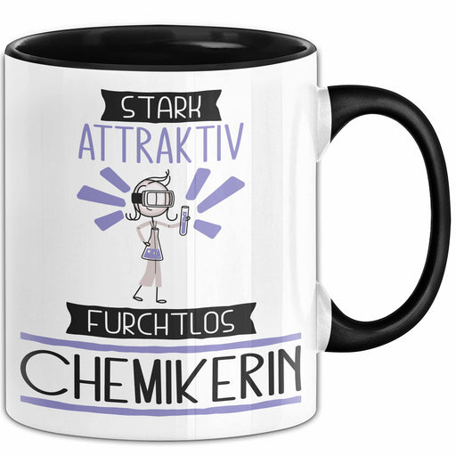 Chemikerin Tasse Geschenk Becher Stark Attraktiv Furchtlos Chemikerin Lustige Geschenkidee Trendation