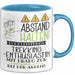 Trekking-Enthusiastin Tasse Geschenk Lustig Abstand Halten Hochleistungs-Trekking-Enthusiastin Mit Drang Zur Perfektion Bei Der Arbeit Blau Trendation