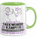 Taekwondo-Kämpfer Geschenk Tasse Ich Bin Taekwondo-Kämpfer Aber Sag Doch Einfach Superheld Lustige Geschenkdiee für Taekwondo-Kämpfer Kaffee-Becher Grün Trendation