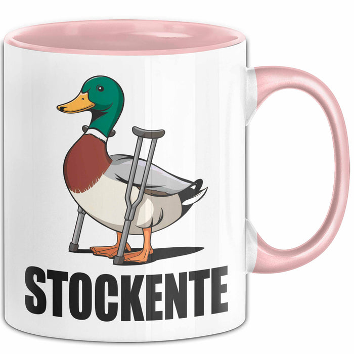 Stockente Tasse Geschenk Lustige Geschenkidee Spruch Stockente Rosa Trendation