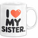 Big Sister Ältere Geschwister Schwestern Tasse Becher Geschenk Lustige Geschenkidee Spruch Ich Liebe Meine Schwester Weiß Trendation