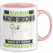 Naturforscher Tasse Geschenk für Naturforscher Geburtstag Lustiger Spruch Kaffee-Becher Was Ist Deine Superkraft Rosa Trendation