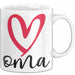 Oma Herz Tasse Geschenk Muttertag Liebevolle Spruchidee Weiß Trendation
