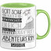 Abenteurerin Geschenk Becher Tasse Gott Schuf Alle Menschen Gleich Nur Die Besten Durfeten Abenteurerin Werden Geschenkidee Lustig Grün Trendation