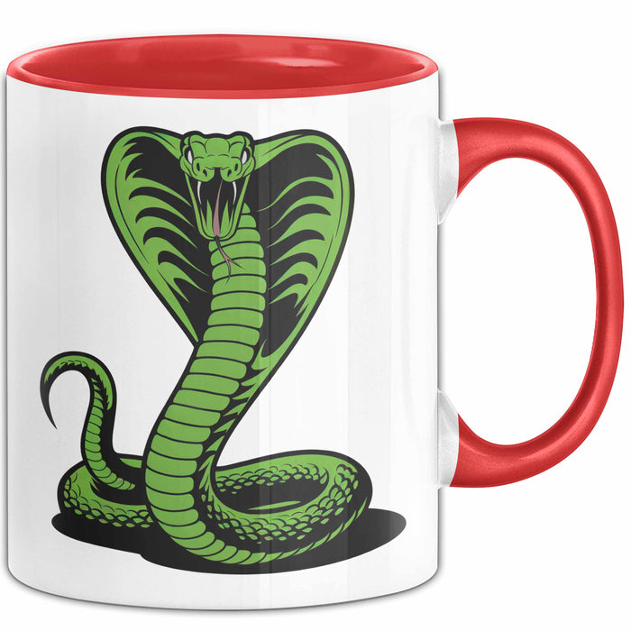 Reptil Schlange Tier Tasse Geschenk Lustige Geschenkidee Spruch Rot Trendation