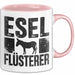 Eselbauer Esel Tier Tasse Geschenk Lustige Geschenkidee Spruch Esel Flüsterer Rosa Trendation
