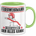 Feuerwehrmann Tasse Geschenk für Feuerwehrmann Der Mann Der Alles Kann Geschenkidee zum Geburtstag Grün Trendation