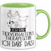Geschenk für Tierverhaltenstherapeutin Tasse Lustige Geschenkidee Geburtstag Ich Bin Tierverhaltenstherapeutin Ich Darf Das Grün Trendation