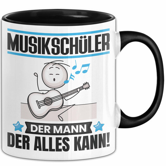 Musikschüler Tasse Geschenk für Musikschüler Der Mann Der Alles Kann Geschenkidee zum Geburtstag Schwarz Trendation