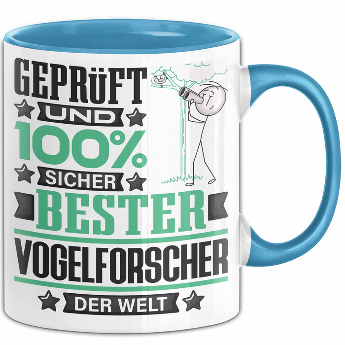 Vogelforscher Geschenk Lustiger Spruch für Vogelforscher Geschenkidee Bester Vogelforscher Der Welt Blau Trendation
