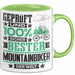 Mountainbiker Geschenk Lustiger Spruch für Mountainbiker Geschenkidee Bester Mountainbiker Der Welt Grün Trendation