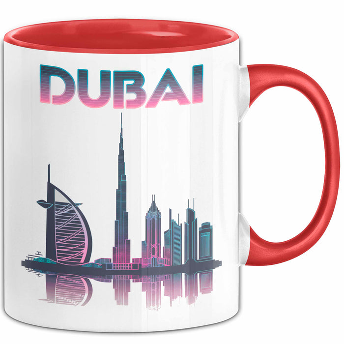 Dubai VAE Tasse Geschenk Lustige Geschenkidee Spruch Rot Trendation
