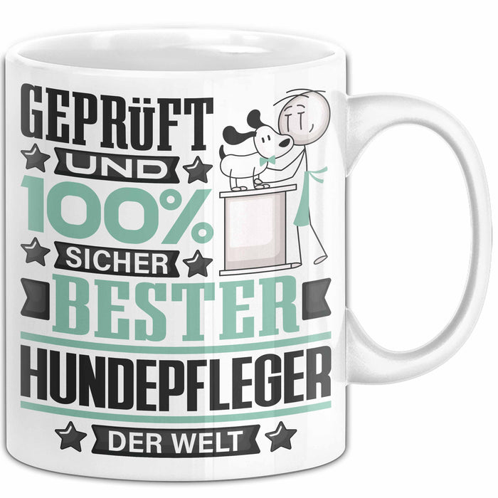 Hundepfleger Geschenk Lustiger Spruch für Hundepfleger Geschenkidee Bester Hundepfleger Der Welt Weiß Trendation
