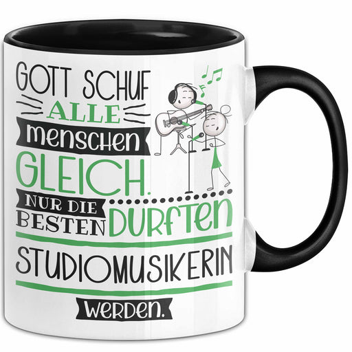 Studiomusikerin Geschenk Becher Tasse Gott Schuf Alle Menschen Gleich Nur Die Besten Durfeten Studiomusikerin Werden Geschenkidee Lustig Trendation