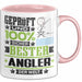 Angler Geschenk Lustiger Spruch für Angler Geschenkidee Bester Angler Der Welt Rosa Trendation