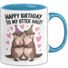 Geburtstagsfeier Otter Tasse Geschenk Lustige Geschenkidee Spruch Alles Gute Zum Geburtstag An Meine Bessere Hälfte Blau Trendation