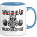 Waschbär Tierliebhaber Tasse Geschenk Lustige Geschenkidee Spruch Waschbär Waschmaschine Blau Trendation