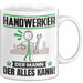 Handwerker Tasse Geschenk für Handwerker Der Mann Der Alles Kann Geschenkidee zum Geburtstag Weiß Trendation
