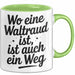 Waltraud Tasse Geschenk Wo Eine Waltraud Ist Ist Auch Ein Weg Geschenkidee Becher mit Name Grün Trendation
