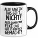 Elke Tasse Geschenk Alle Sagten Das Geht Nicht Aber Dann Kam Elke Und Hat Es Einfach Gemacht Geschenkidee Becher mit Name Schwarz Trendation