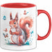 Eichhörnchen Tierliebhaber Tasse Geschenk Lustige Geschenkidee Spruch Rot Trendation