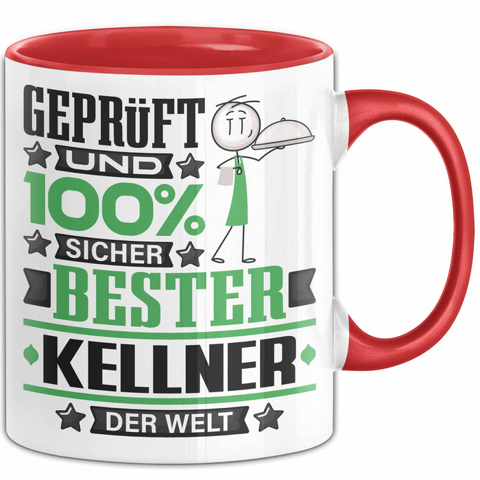 Kellner Geschenk Lustiger Spruch für Kellner Geschenkidee Bester Kellner Der Welt Rot Trendation