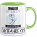 Skifahrerin Tasse Geschenk Becher Stark Attraktiv Furchtlos Skifahrerin Lustige Geschenkidee Grün Trendation