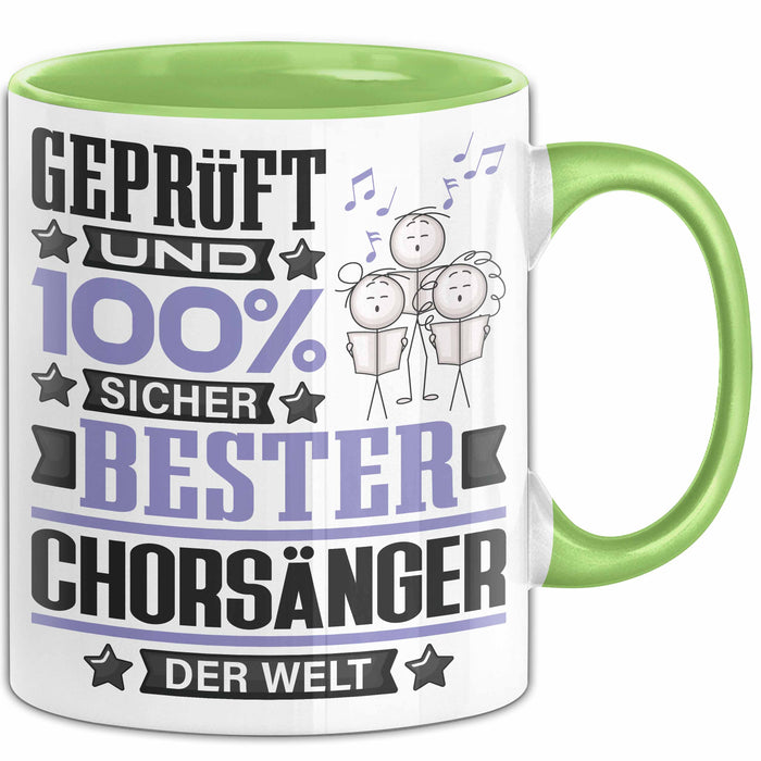 Chorsänger Geschenk Lustiger Spruch für Chorsänger Geschenkidee Bester Chorsänger Der Welt Grün Trendation