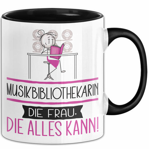 Musikbibliothekarin Geschenk Tasse Becher Die Frau Die Allen Kann Geschenkidee für eine Musikbibliothekarin Lustig Trendation