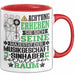 Musikgeschäftsinhaber Geschenk Tasse Lustiger Spruch Erheben Sie Sich Der Musikgeschäftsinhaber Betritt den Raum Rot Trendation
