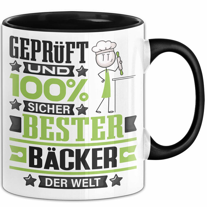 Bäcker Geschenk Lustiger Spruch für Bäcker Geschenkidee Bester Bäcker Der Welt Schwarz Trendation