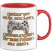 Humor Tasse Gamer – Geboren zum Zocken, gezwungen erwachsen zu sein – Lustiger Kaffee-Becher Geschenk für Gamer und Zocker Lustig Rot Trendation