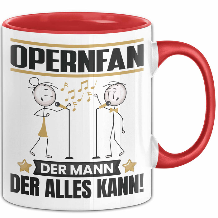 Opernfan Tasse Geschenk für Opernfan Der Mann Der Alles Kann Geschenkidee zum Geburtstag Rot Trendation