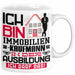 Immobilienkaufmann Ausbildung Tasse Geschenk Ich Bin Immobilienkaufmann In Der Ausbildung Ich Darf Das Geschenkidee Spruch Weiß Trendation