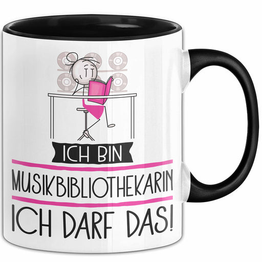 Geschenk für Musikbibliothekarin Tasse Lustige Geschenkidee Geburtstag Ich Bin Musikbibliothekarin Ich Darf Das Trendation