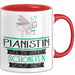 Pianistin Weil Es Keinen Schöneren Beruf Gibt Tasse Geschenk für Eine Pianistin Lustig Rot Trendation