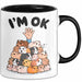 Meerschweinchen Tierliebhaber Tasse Geschenk Lustige Geschenkidee Spruch Schwarz Trendation