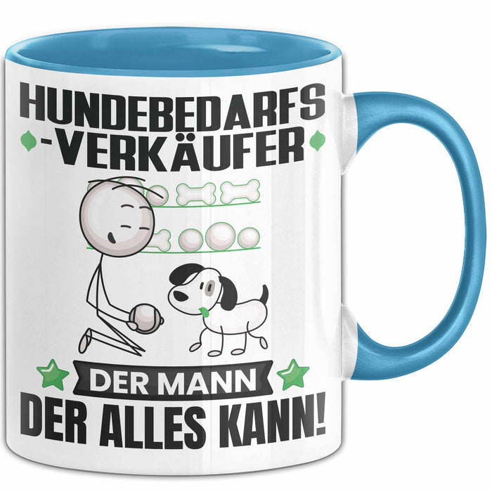 Hundebedarfsverkäufer Tasse Geschenk für Hundebedarfsverkäufer Der Mann Der Alles Kann Geschenkidee zum Geburtstag Blau Trendation
