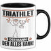 Triathlet Tasse Geschenk für Triathlet Der Mann Der Alles Kann Geschenkidee zum Geburtstag Schwarz Trendation
