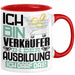 Verkäufer Ausbildung Tasse Geschenk Ich Bin Verkäufer In Der Ausbildung Ich Darf Das Geschenkidee Spruch Rot Trendation
