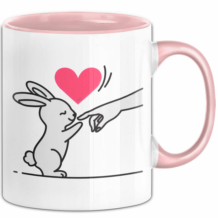 Kaninchen Hase Tierliebhaber Tasse Geschenk Lustige Geschenkidee Spruch Rosa Trendation