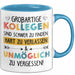 Büroarbeit Kollege Tasse Geschenk Lustige Geschenkidee Spruch Großartige Kollegen Sind Schwer Zu Finden Blau Trendation