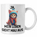 Dank Meme Tasse Katzen Besitzer Wortspiel Ja Mein Leben Sieht Mau Aus Traurige Katze Geschenkidee Süße Katze Weiß Trendation