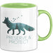Fuchs Tierliebhaber Tasse Geschenk Lustige Geschenkidee Spruch Bewahren & Schützen Grün Trendation